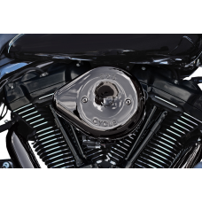 S&S CYCLE Stealth Teardrop Air Cleaner Cover - M8 - Lava Chrome 1014-0370 170-0779